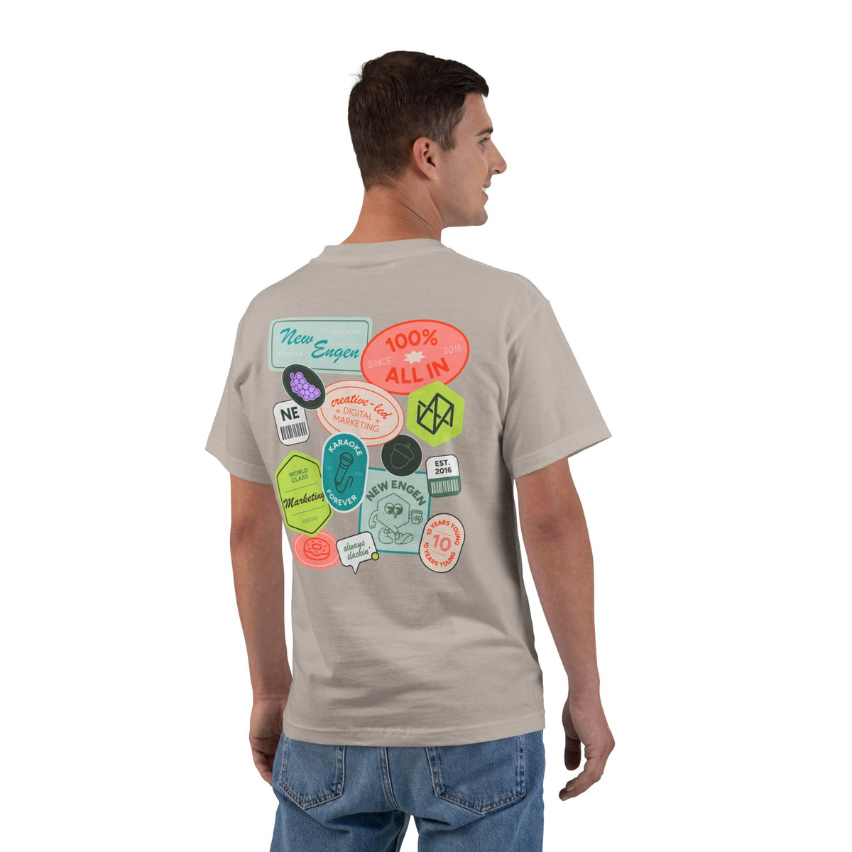 NE 10: Sticker Boxy Tee