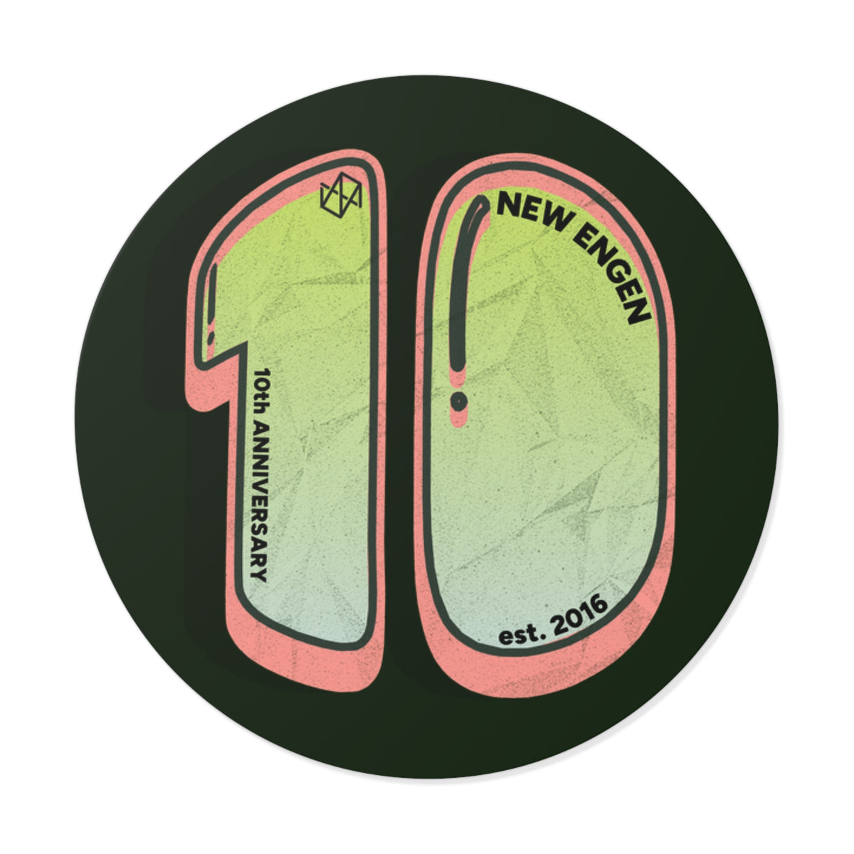 NE 10: Round Vinyl Sticker