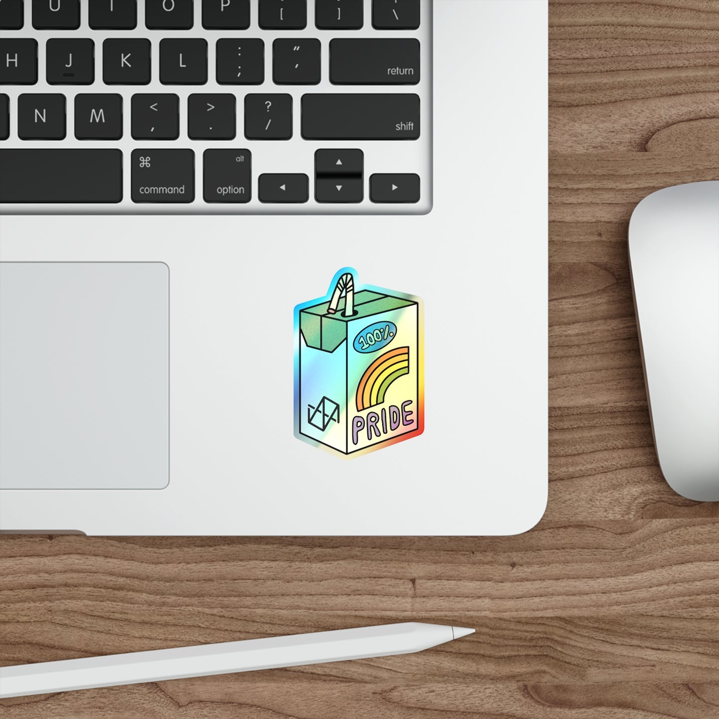 New Engen 100% Pride Sticker Holographic
