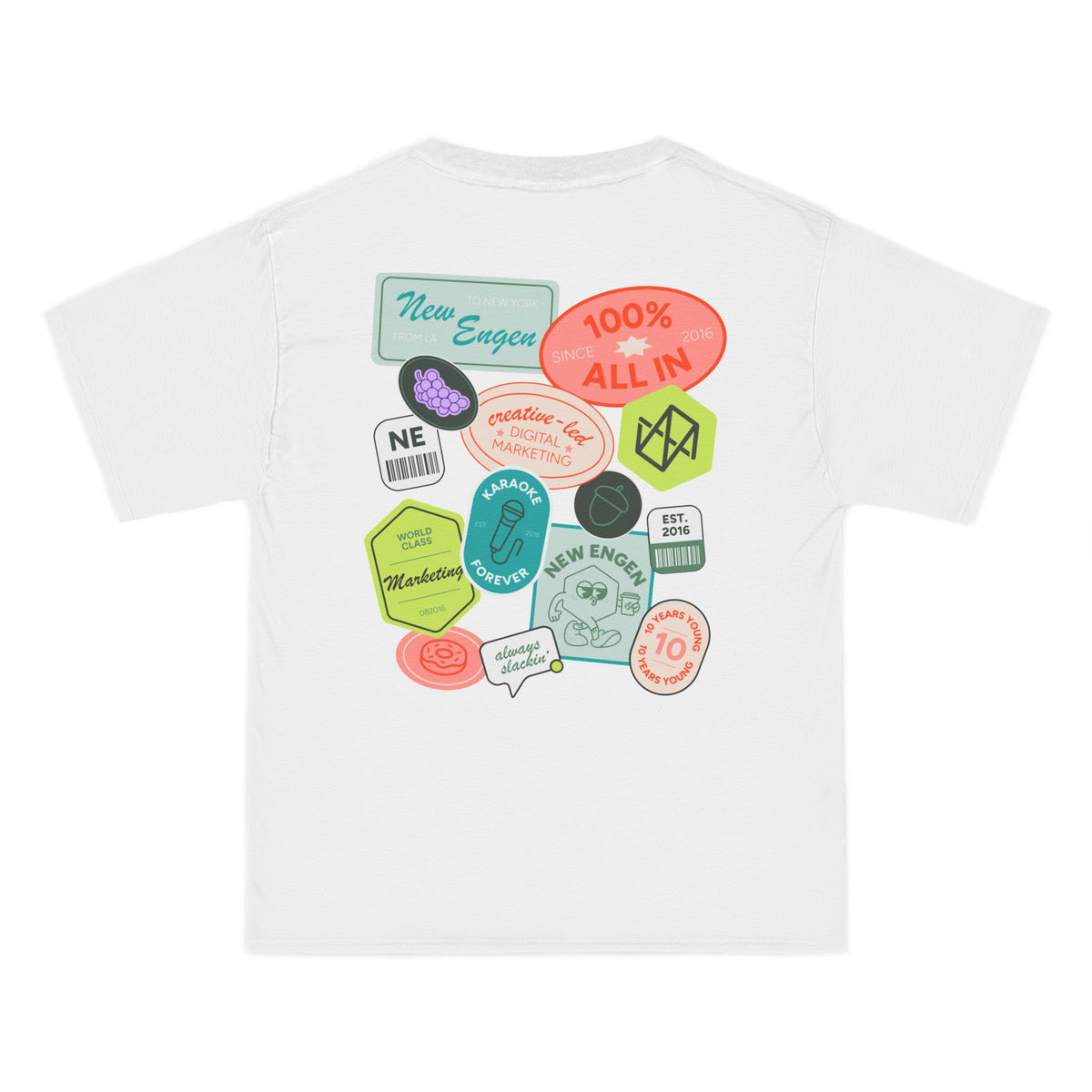 NE 10: Sticker Boxy Tee