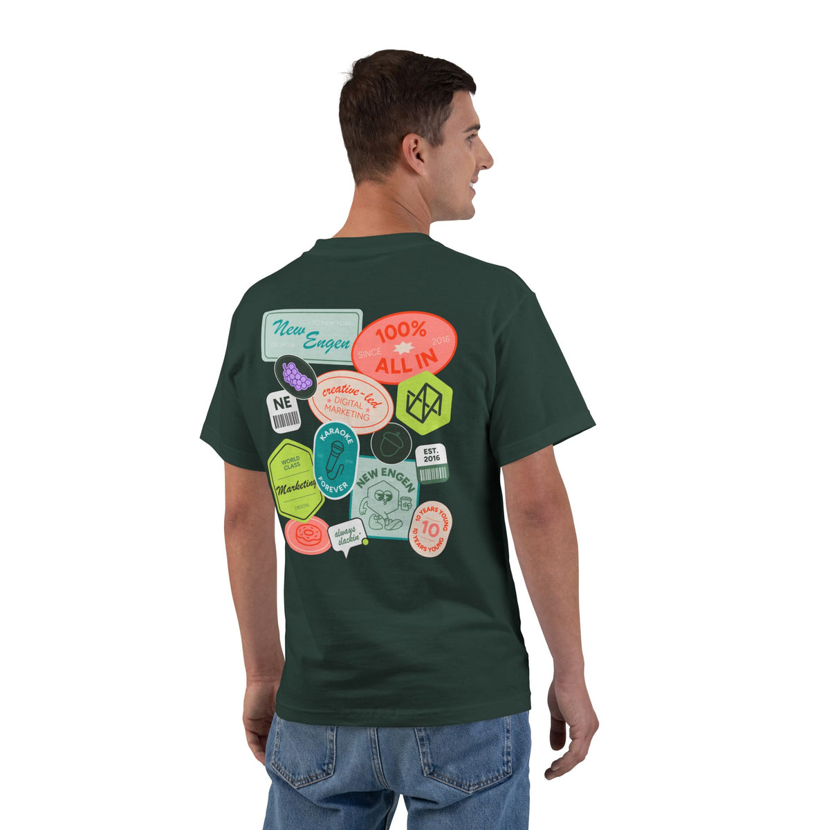 NE 10: Sticker Boxy Tee