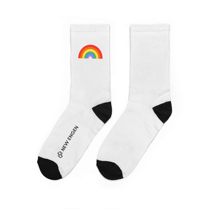 New Engen Pride: Rainbow Crew Socks