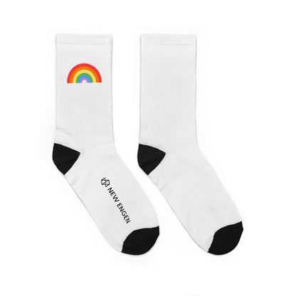 New Engen Pride: Rainbow Crew Socks