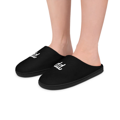Donut Black Indoor Plush Slippers (Women's)