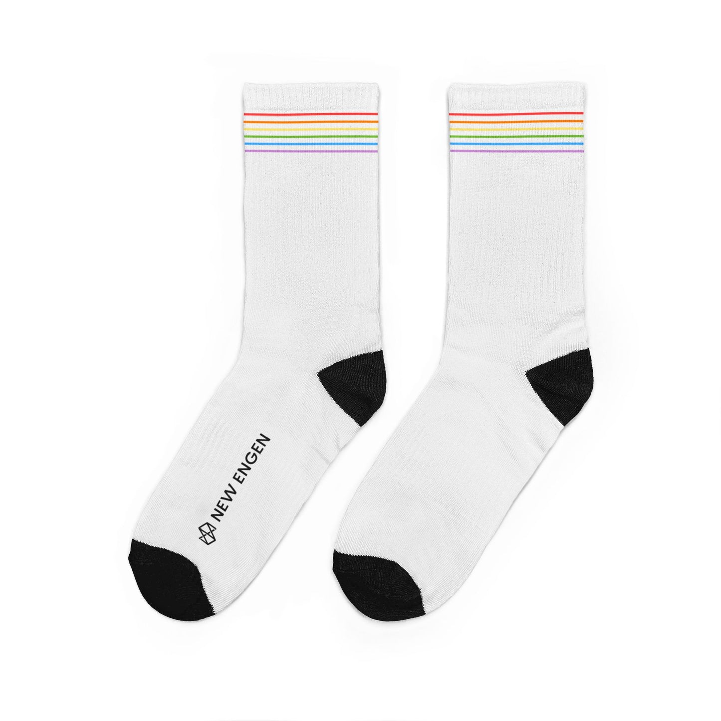 New Engen Pride: Rainbow Crew Socks